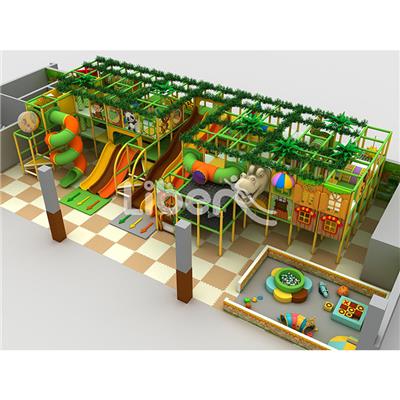 Forest Style Simple Indoor Playground  With Spiral Slide